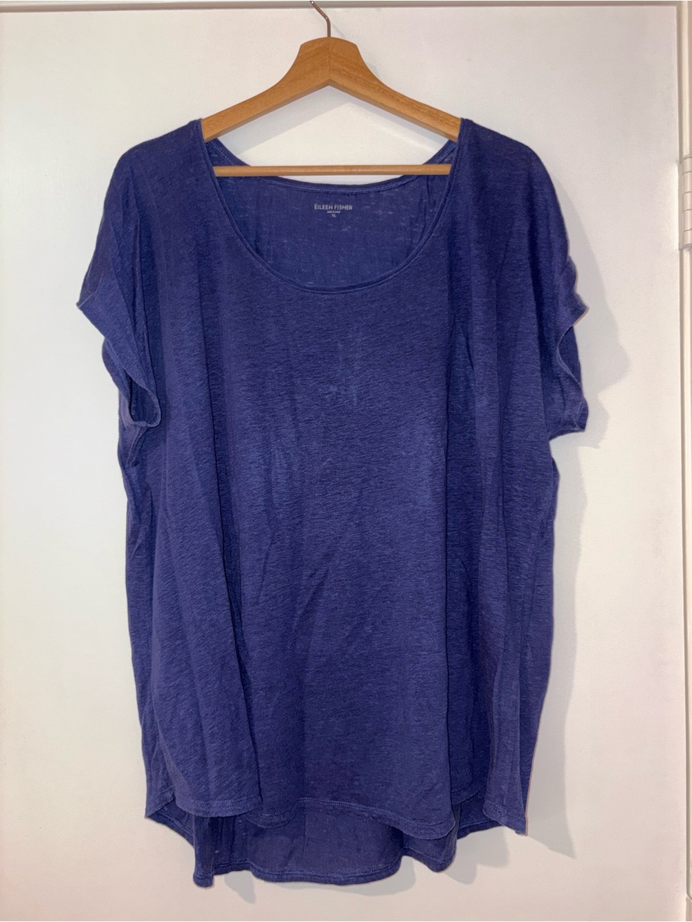 Eileen Fisher Relaxed Scoop-Neck Cap Sleeve Tee